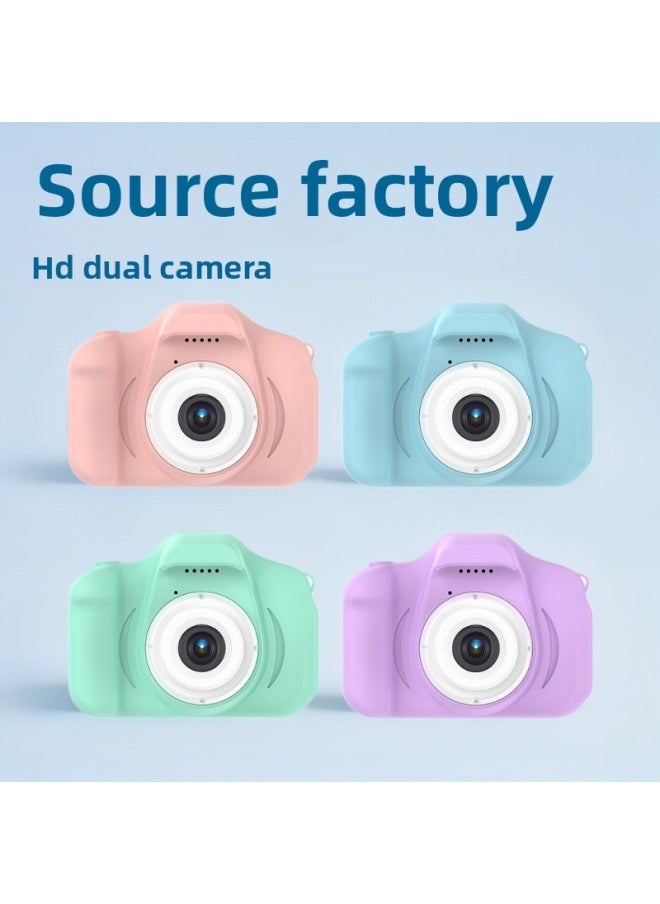 Cross Border X2 Children Camera Digital HD Cartoon Photographable Mini Small SLR Toy Gift Wholesale-Color:X2 Hd Dual Camera (purple Without Memory Card)  - Image 2
