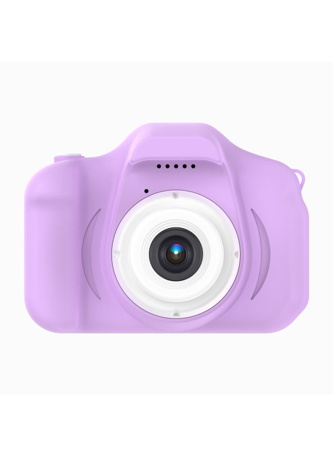 Cross Border X2 Children Camera Digital HD Cartoon Photographable Mini Small SLR Toy Gift Wholesale-Color:X2 Hd Dual Camera (purple Without Memory Card)  - Image 1