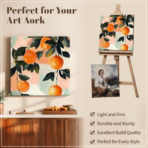 Prixas Print 11x14 DIY Canvas Stretcher Bars, 1.25" Professional Gallery Depth White Pine Wood Frame Kit, Self-Adhesive & Staple-Free Assembly for Art Prints, Oil Painting & Needlework - Image 3