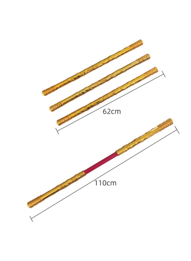 Retractable Gold Hoop Stick Automatic Retractable Stainless Steel Monkey King Gold Hoop Stick Luminous Children's Toy Stall Scenic Spot Hot Sale-Color:Telescopic Gold Hoop With Pattern  - Image 4