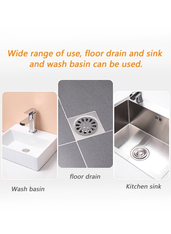 30 Pcs Disposable Bathroom Hair Filtration Anti Clogging Floor Stickers, Portable Thick Non Woven Fabric Universal Sewer Filtration Net Sticker, Kitchen Sink Bathtub Sundries Hair Catcher (Blue) - Image 5