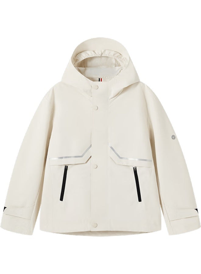Yeehoo Children's Jacket For Boys And Girls, Outerwear For Older Kids, Triple-protection Outdoor Sports Coat, Spring Wear, Beige, Size 130 - Image 3