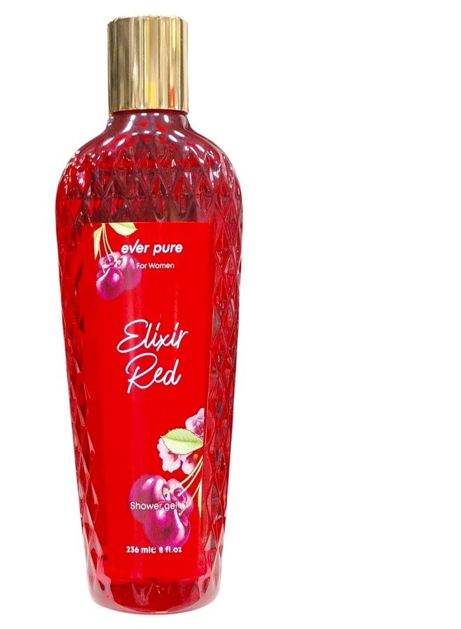 ever pure shower gel elixir red 236ml