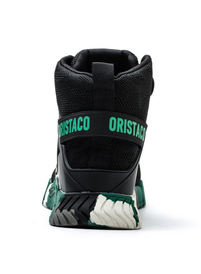 ORISTACO Work Safety Crew Boots Lightweight Breathable Industry Construction Steel Toe Sneakers, 0297 Green 43 - Image 4