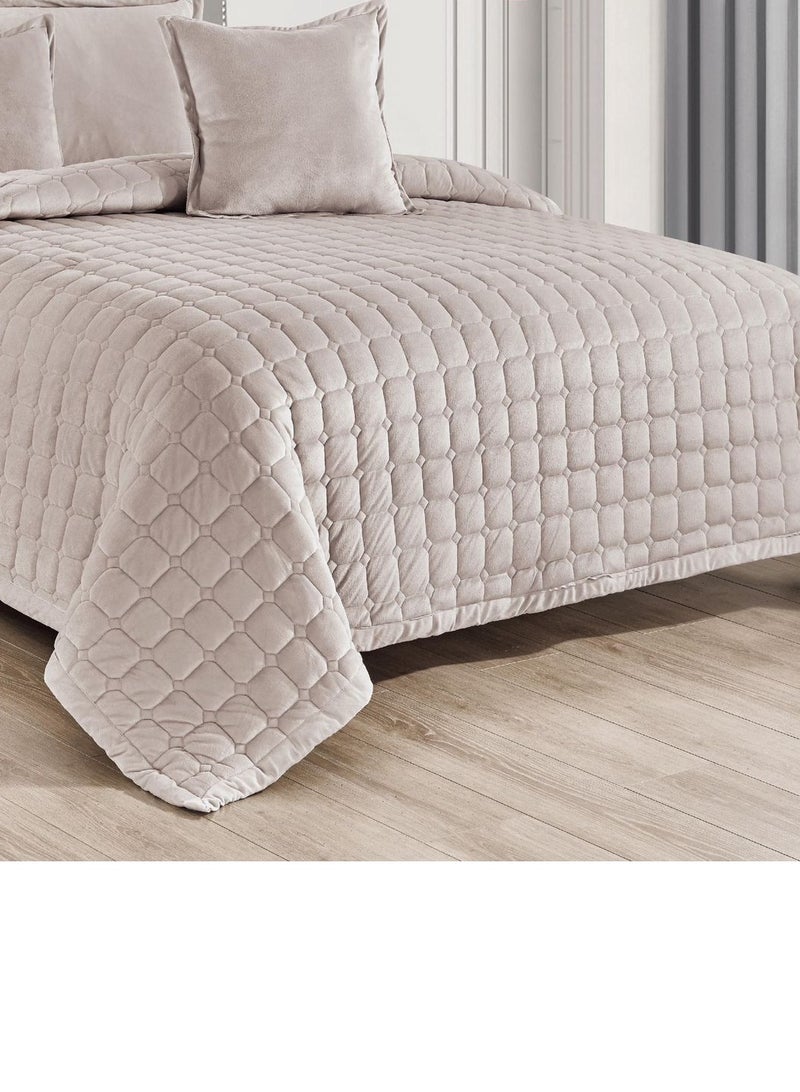 ريد روز مفرش نفرونص شتوي مضغوط مخمل سادة 4قطع مقاس160×220سم - Image 3