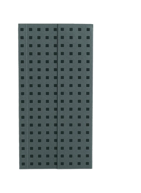Quadro Grey on Black B6.5 Unlined Wrap Closure 112 Pages 100gsm Notebook