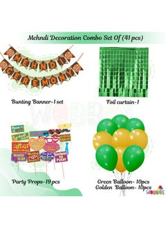 WOBBOX Mehendi Ceremony Decoration Items, Mehandi Decoration Items For Marriage, Haldi Ceremony-Fp3495  - Image 2
