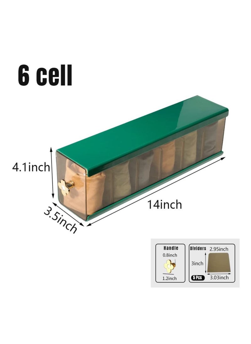 SYOSI 1 Pcs Push Pull Underwear Storage Drawer, Detachable Dividers Design, White Wall-Mounted Compartmental Debris Sorting Box, Data line Storage Box, Multi-Purpose Underwear Socks Organizer