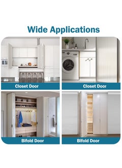 KASTWAVE 4 Pack Bifold Door Hardware Repair Kit, 7/8" Guides Wheel, Pantry Hardware Replacement Parts for Folding Pocket Door Accordion Door Barn Door  - Image 3