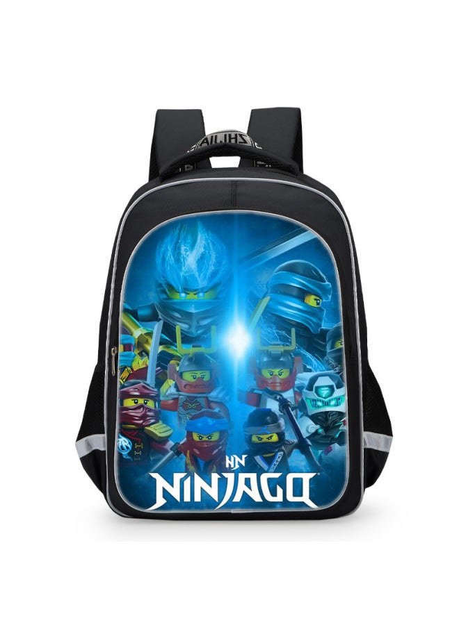 LEGO Ninjago Season 5 Primary School 1234 Grade Men's Schoolbag Cartoon Backpack Phantom Ninja-Color:Ninjago - 12-Size:16inch Reflective Backpack  - Image 5