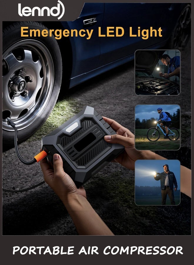 LENND Tire Inflator Portable Air Compressor DC 12V Portable Air Compressor with Digital Pressure Gauge Air Pump for Car Tires Car Accessories Motor Bike - Image 4
