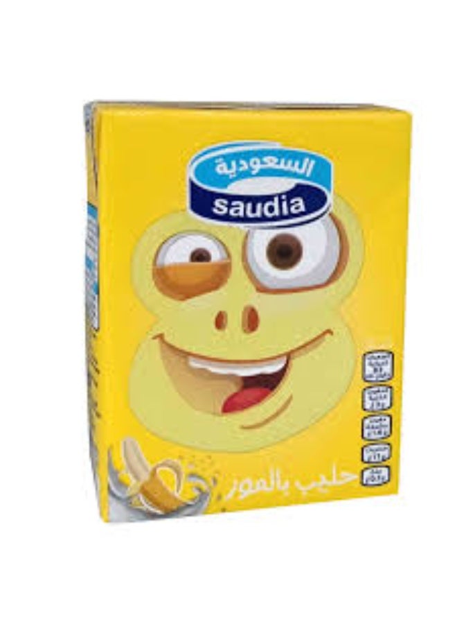 السعودية حليب بنكهة الموز من السعودية، 200 مل × 6 عبوات | مشروب حليبي كريمي ولذيذ جاهز للشرب - Image 1