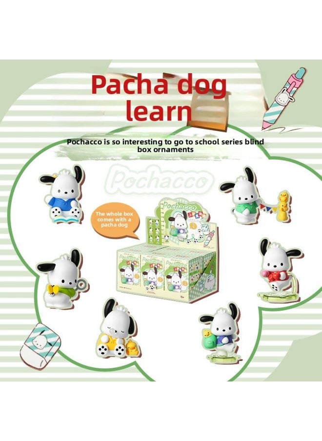 Generic Genuine Pochacco School Really Interesting Series Blind Box Tide Play Surrounding Hand-made Doll Ornaments Gift Batch-Color:Sanrio Hugs Her Little Partner [6 Shots In The End Box]]-Specifications:Default  - Image 3