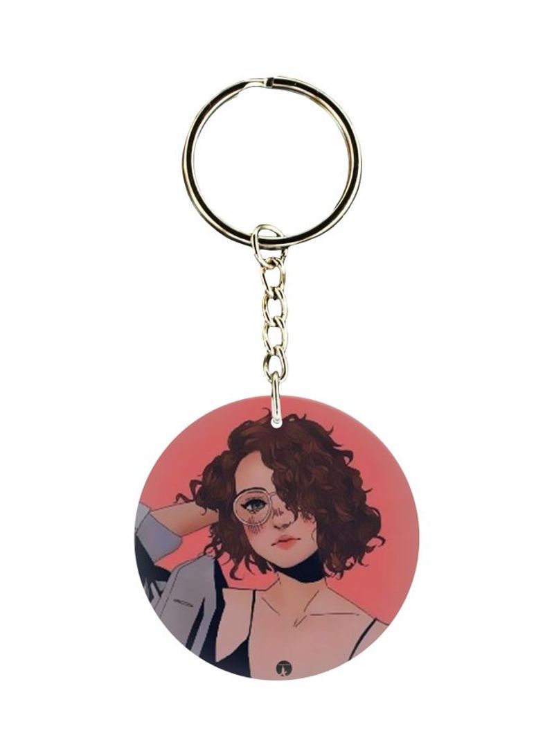 RKN Girl Printed Double Sided Keychain