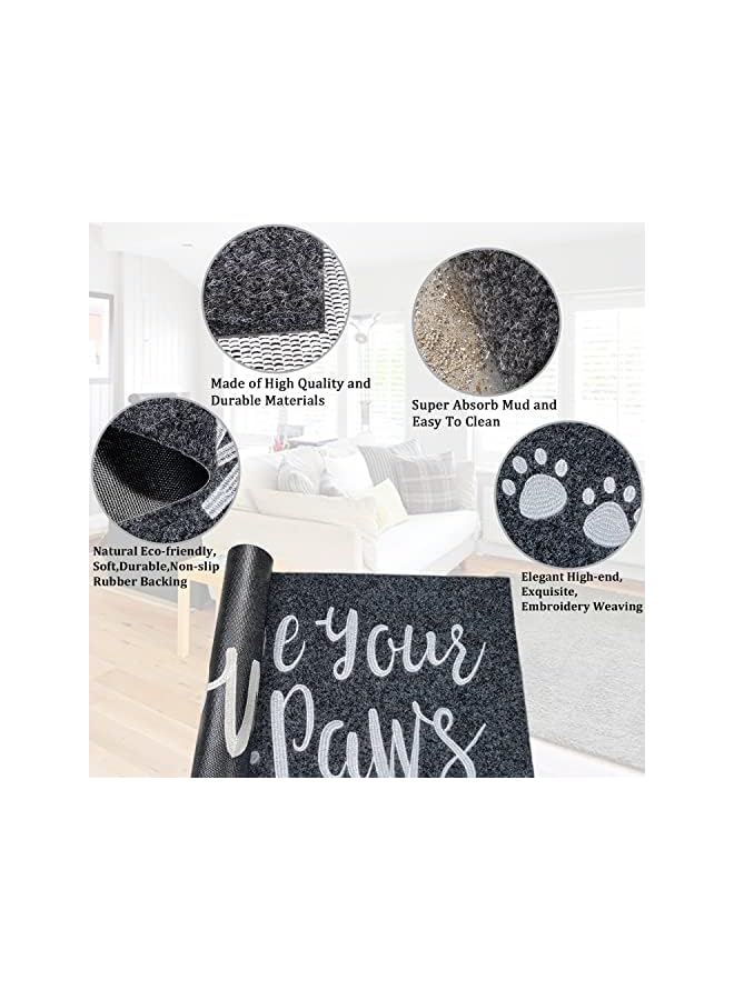 The Bros Welcome Mat Non Slip Door Mats Outdoor Funny Wipe Your Paws Doormat Quickly Trap Dirt Easy to Clean Dog Doormat for Front Door,Entrance,Indoor - Image 4