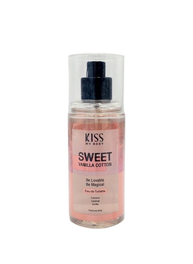 KISS MY BODY Sweet Vanilla Cotton Body Mist  88Ml 