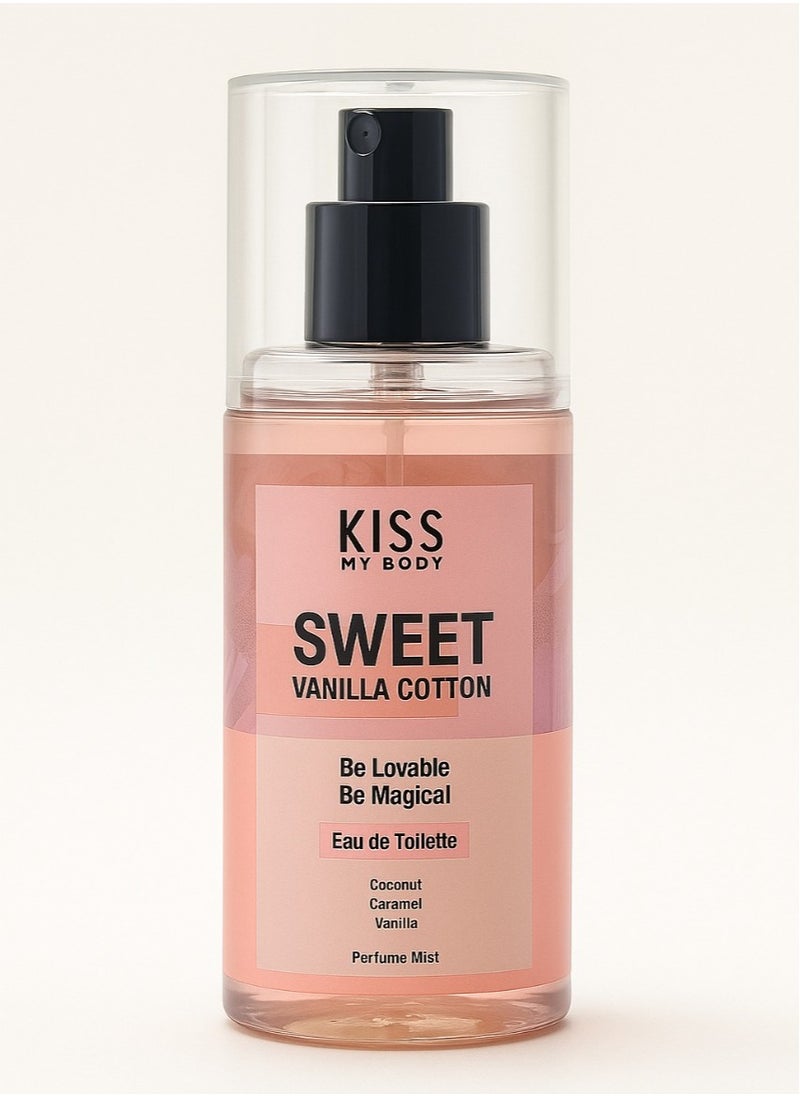 KISS MY BODY Sweet Vanilla Cotton Body Mist  88Ml 
