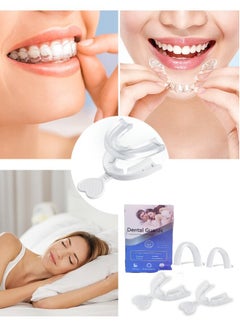 Healife Night Teeth Mouth Guard, Teeth Grinding Night Mouth Guard, Teeth Grinding Mouth Guard, Night Adult Anti-Teeth Bite Mouth Guard, Custom Moldable Dental Mouth Guard, Dental Night Guard, Bruxism Prevention, 4 Pack, with Travel Hygiene Device  - Image 1