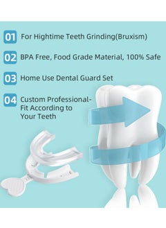 Healife Night Teeth Mouth Guard, Teeth Grinding Night Mouth Guard, Teeth Grinding Mouth Guard, Night Adult Anti-Teeth Bite Mouth Guard, Custom Moldable Dental Mouth Guard, Dental Night Guard, Bruxism Prevention, 4 Pack, with Travel Hygiene Device  - Image 4
