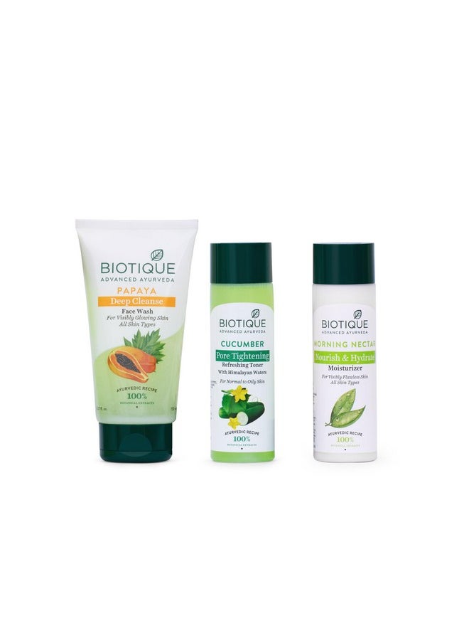 Biotique 3 Step Ritual For Flawless Skin Kit 390Ml  - Image 3