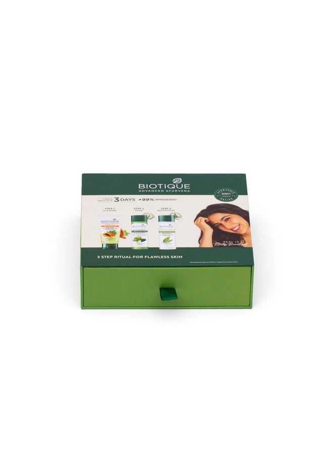 Biotique 3 Step Ritual For Flawless Skin Kit 390Ml  - Image 4