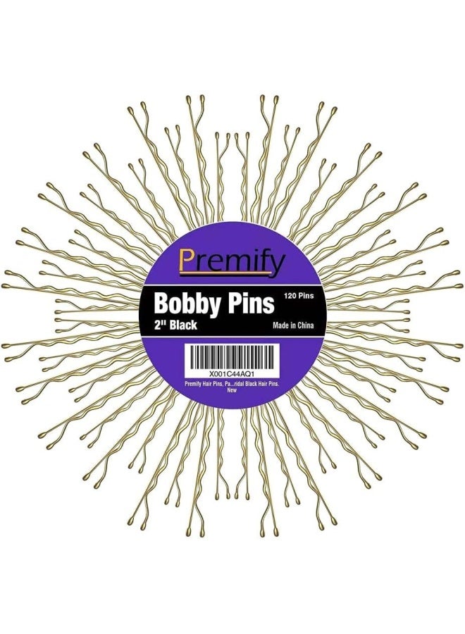 Premify 120  Pieces Bobby Pins In Plastic Box, Blonde Color Hair Grips, Hair Pins For Women (5.5Cm / 2 Inches), Ideal For All Hair Types  - Image 5