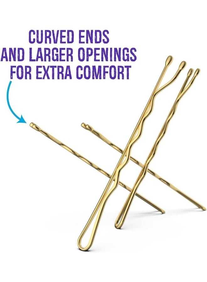 Premify 120  Pieces Bobby Pins In Plastic Box, Blonde Color Hair Grips, Hair Pins For Women (5.5Cm / 2 Inches), Ideal For All Hair Types  - Image 3