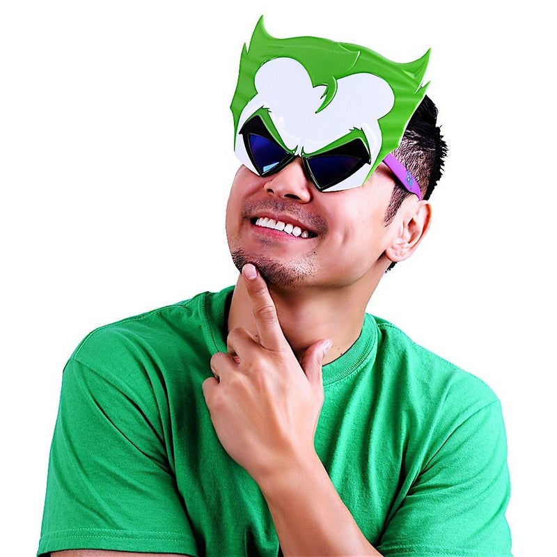 Sun-Staches DC Comics Official Joker Sunglasses Batman Villain Costume Accessory UV400 One Size Fits Most - Image 4