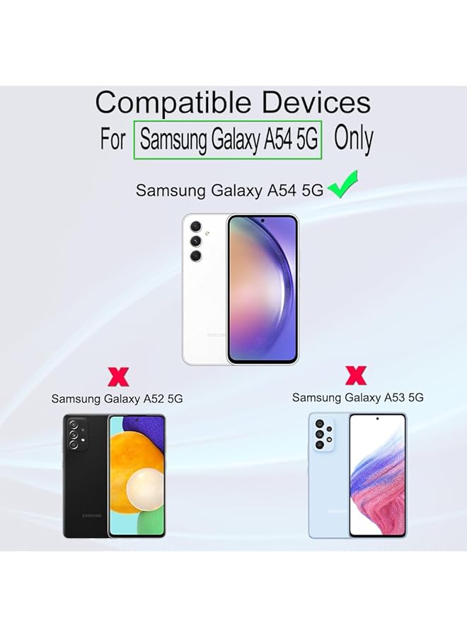 إيروريكس واقي شاشة لهاتف سامسونج جالاكسي A54 5G مقاس 6.4 بوصة مع قطعتين من الزجاج المقوى وقطعة واحدة من واقي عدسة الكاميرا وقطعة واحدة من فيلم ألياف الكربون الداعم وقارئ بصمات الأصابع سهل التركيب - Image 2