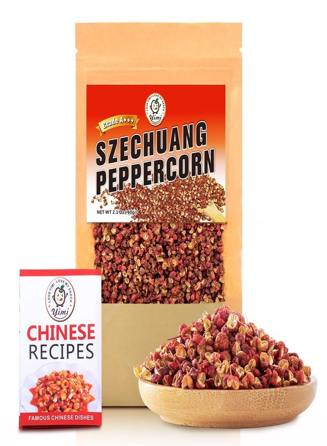 Yimi Sichuan Szechuan Peppercorns, Grade AAA Sichuan Whole Red Peppercorn, Strong Flavor for Mapo Tofu, Kung Pao Chicken, Ideal for Gift, 2.1 oz - Image 1