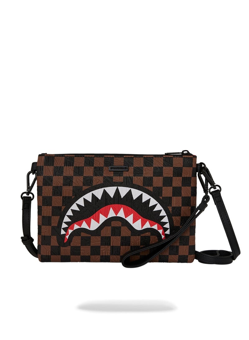 SPRAYGROUND SG CHECK 2 EMBOSS CROSSOVER CLUTCH - Image 1