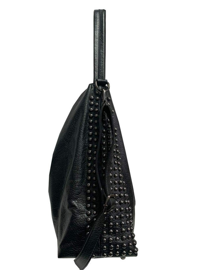 FiveloveTwo Women Rivet Purse Handbag Large Capacity Punk Shoulder Crossbody Bag Tote Satchel - Image 3
