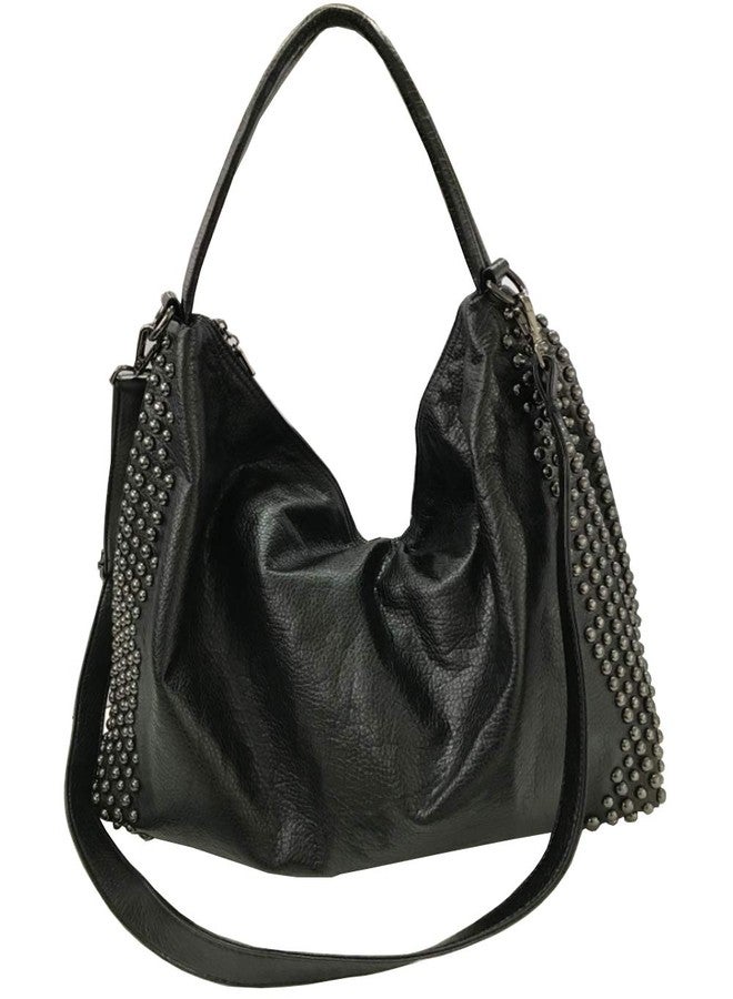 FiveloveTwo Women Rivet Purse Handbag Large Capacity Punk Shoulder Crossbody Bag Tote Satchel - Image 1
