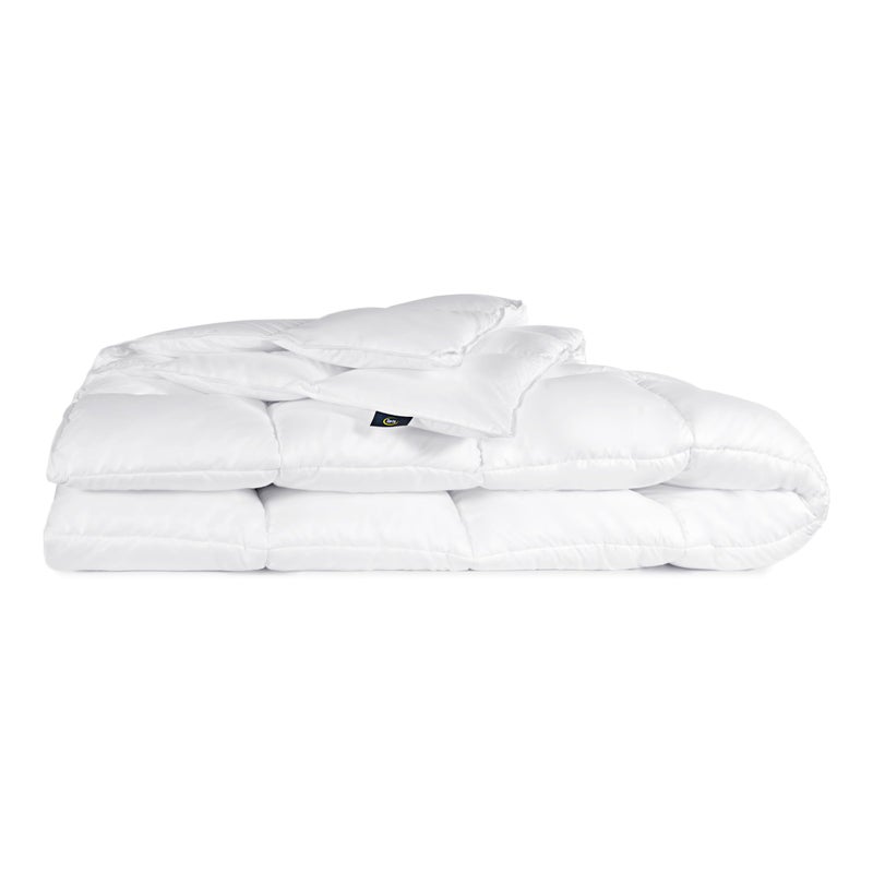 SERTA Down Illusion All Season Hypoallergenic Down Alternative Comforter with Corner Loops, Full/Queen, White - Image 3