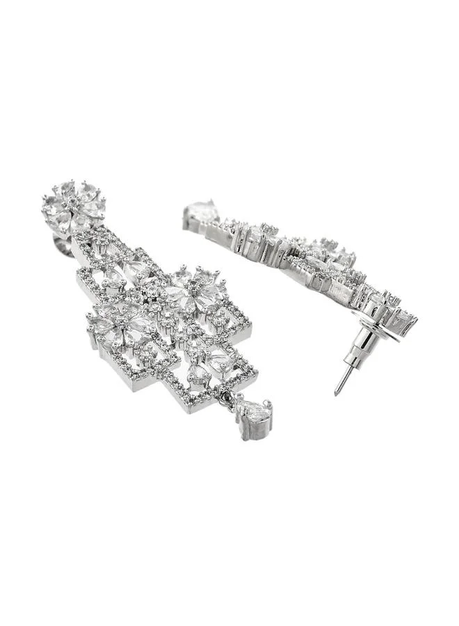 فويلا VOYLLA VoyllaSparkling Elegance Floral Choker Jewelry Set