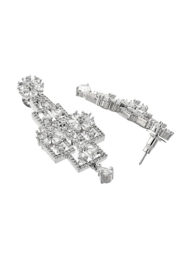 فويلا VOYLLA VoyllaSparkling Elegance Floral Choker Jewelry Set  - Image 4