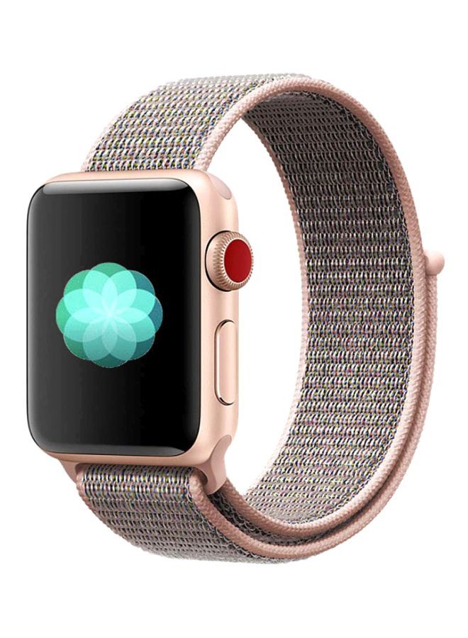NIBEMINENT Replacement Band For Apple Watch Series 1/2/3/4 38/40mm Pink Sand - Image 1
