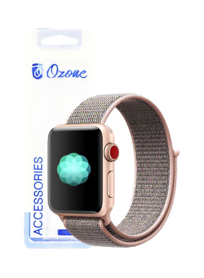 NIBEMINENT Replacement Band For Apple Watch Series 1/2/3/4 38/40mm Pink Sand - Image 2