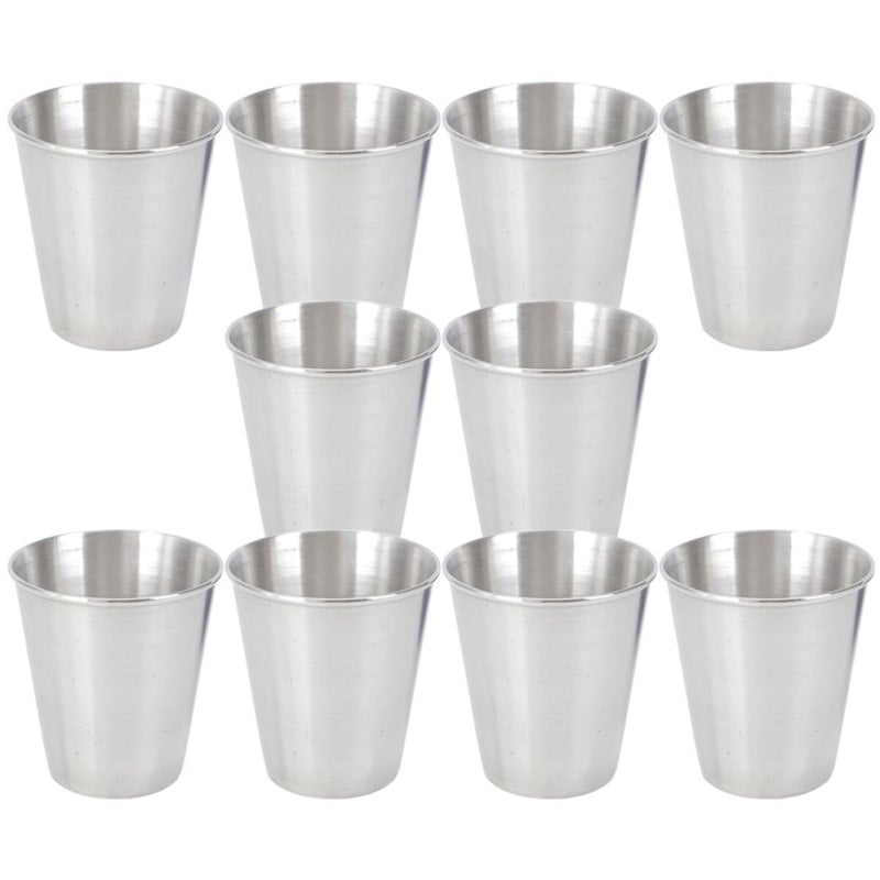 Stainless Steel Camping Drink Cups 70ml Portable Reusable Multifunction Wine Cups For Outdoor Travel And Home Use Pack Of 10 - Image 2