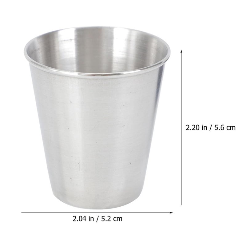 Stainless Steel Camping Drink Cups 70ml Portable Reusable Multifunction Wine Cups For Outdoor Travel And Home Use Pack Of 10 - Image 3