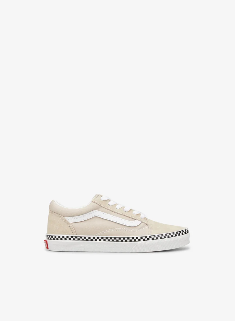 VANS Kids' Checkerboard Foxing Old Skool Unisex Shoe