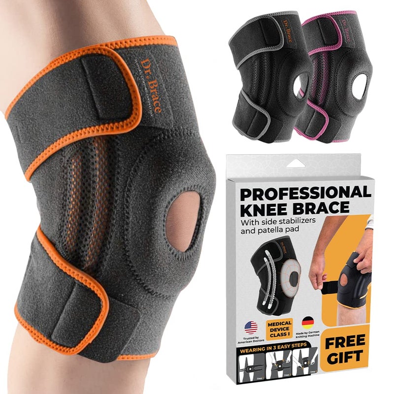 DR. BRACE ELITE Knee Brace with Side Stabilizers & Patella Gel Pads for Maximum Knee Pain Support and fast recovery for men and women-Please Check How To Size Video (Mars, Medium) - Image 2