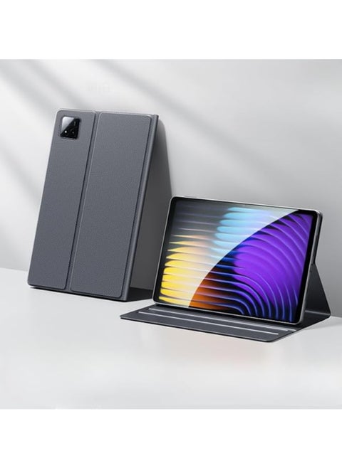 Compatible with Xiaomi Pad 7 / Mi Pad 7 Pro 2024 11.2 inch Full Leather Case Holder with Silicone Shell with Auto Sleep Wake For Mi Pad 7/7 Pro