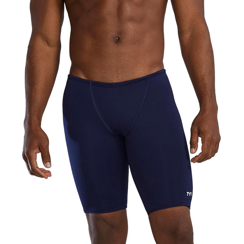 TYR Men's Durafast Elite Jammer Swimsuit for Racing and Training, Navy, Size 32 - Image 1