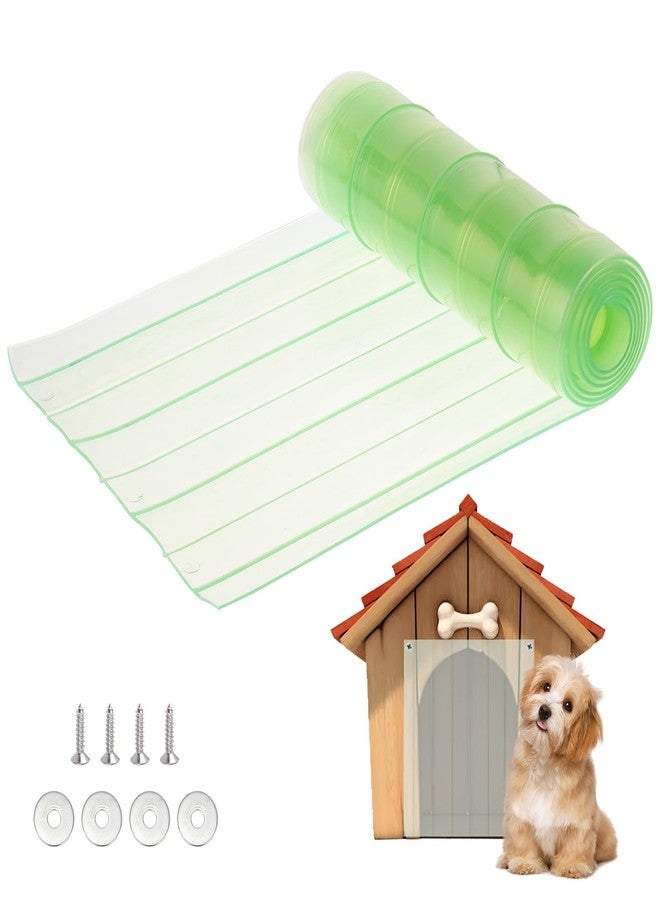 Hlimior Winter Replacement Plastic Dog House Door Flap for Winter, Clear and Soft Doggie Door Strips DIY Pet House Entrance Flaps for Dog Cats Rabbits Small Animals（12in x 6Ft） - Image 1