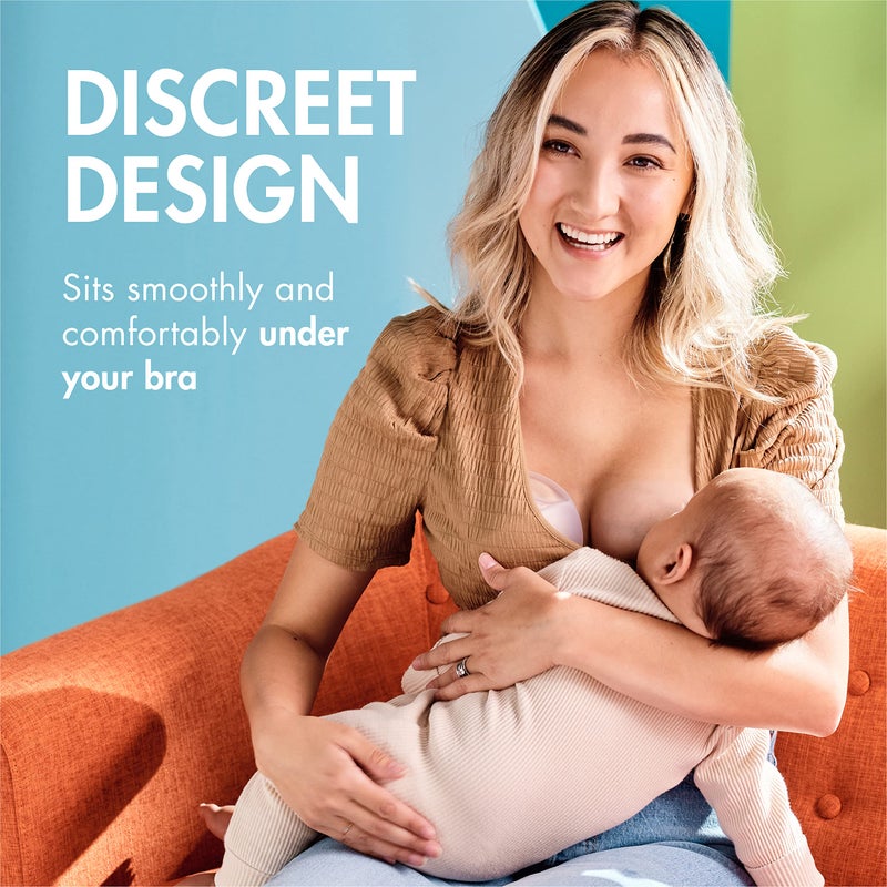 BOON مضخة الثدي اليدوية من بون تروف - مضخة ثدي بدون استخدام اليدين - غلاف لجمع حليب الثدي للمواليد الجدد - أساسيات الرضاعة الطبيعية - 1 قطعة - Image 3