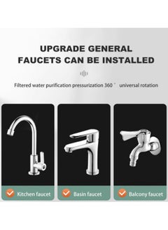 Best Choice Products 2 Pc Faucet Water Filter, 360 Degree Rotating Stainless Steel Sink Water Filter, High-Temperature Resistant Anti-Splash Faucet Filter for Home Kitchen Bathroom  - Image 2