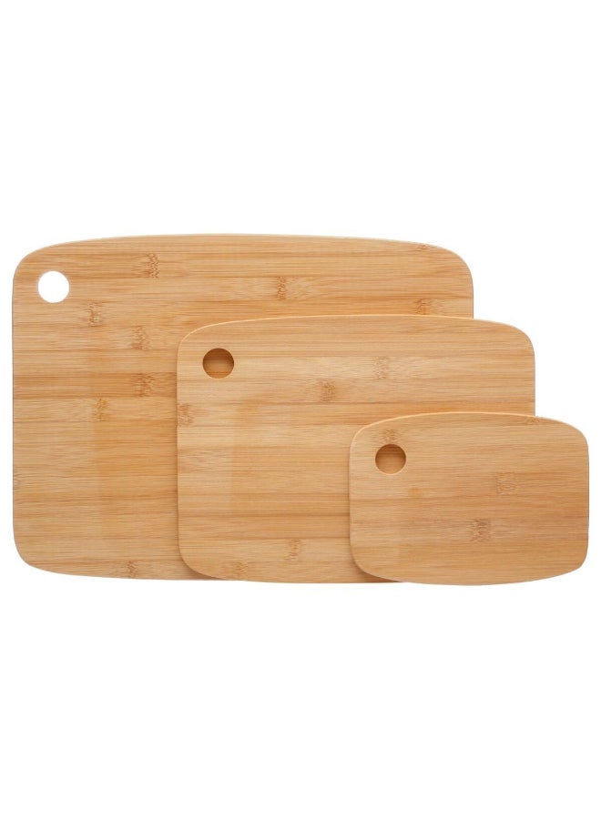 حامل ماكينة تحضير طقم لوح تقطيع مستطيل من الخيزران بني 3 قطع 12.8 x 9.2 x 10 سم 540724263 - Image 1