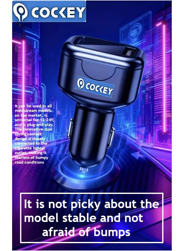 كوكي منفذ الشحن السريع المزدوج (USB+Type-C) توصيل وتشغيل تتبع المركبة، الشحن على متن السفينة وتحديد الموقع المزدوج في جهاز واحد لشحن السيارة - Image 2