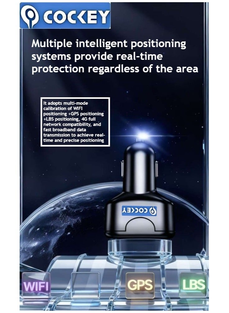 كوكي منفذ الشحن السريع المزدوج (USB+Type-C) توصيل وتشغيل تتبع المركبة، الشحن على متن السفينة وتحديد الموقع المزدوج في جهاز واحد لشحن السيارة - Image 4